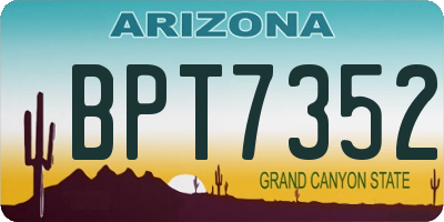 AZ license plate BPT7352