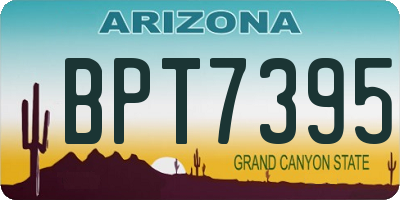 AZ license plate BPT7395