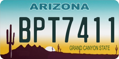 AZ license plate BPT7411