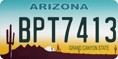 AZ license plate BPT7413