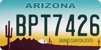 AZ license plate BPT7426