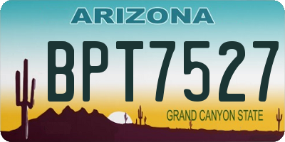 AZ license plate BPT7527