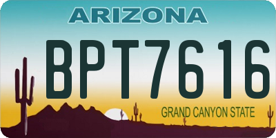 AZ license plate BPT7616