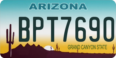 AZ license plate BPT7690