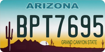 AZ license plate BPT7695