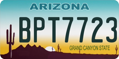 AZ license plate BPT7723