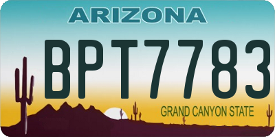 AZ license plate BPT7783