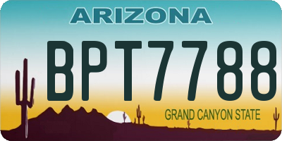 AZ license plate BPT7788
