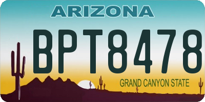 AZ license plate BPT8478
