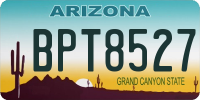 AZ license plate BPT8527