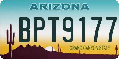 AZ license plate BPT9177