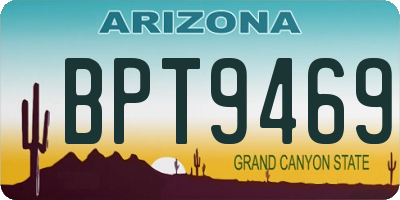 AZ license plate BPT9469