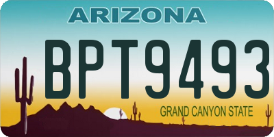 AZ license plate BPT9493