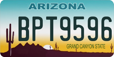 AZ license plate BPT9596