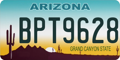 AZ license plate BPT9628