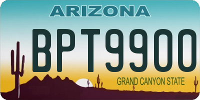 AZ license plate BPT9900