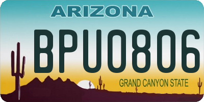 AZ license plate BPU0806