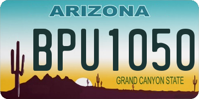 AZ license plate BPU1050