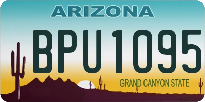 AZ license plate BPU1095