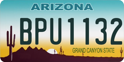AZ license plate BPU1132