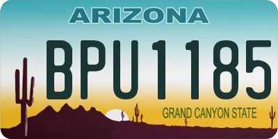 AZ license plate BPU1185