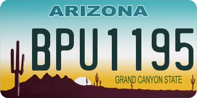 AZ license plate BPU1195
