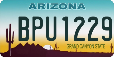 AZ license plate BPU1229