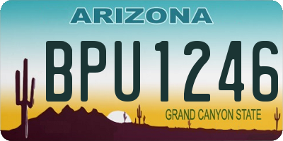 AZ license plate BPU1246