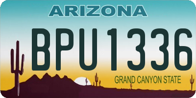 AZ license plate BPU1336