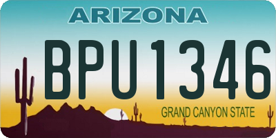 AZ license plate BPU1346