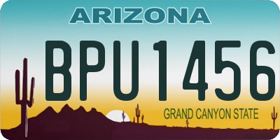 AZ license plate BPU1456