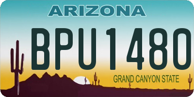 AZ license plate BPU1480
