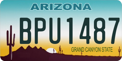 AZ license plate BPU1487