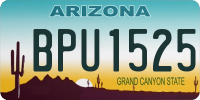 AZ license plate BPU1525