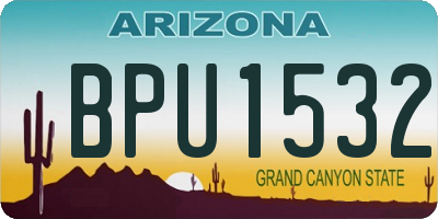 AZ license plate BPU1532