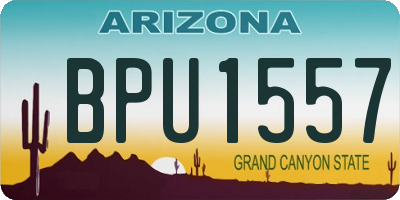 AZ license plate BPU1557