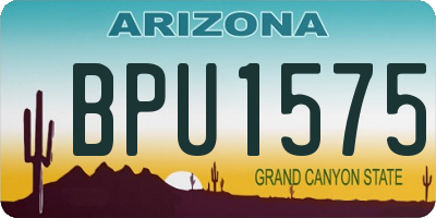 AZ license plate BPU1575