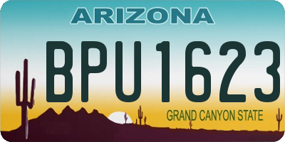 AZ license plate BPU1623