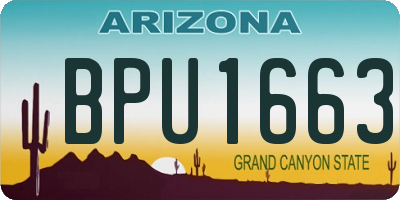 AZ license plate BPU1663