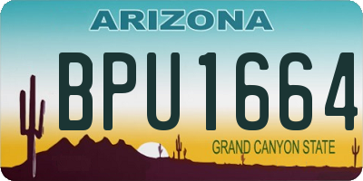 AZ license plate BPU1664