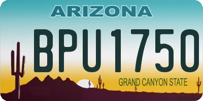 AZ license plate BPU1750