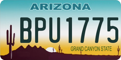 AZ license plate BPU1775