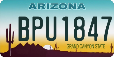 AZ license plate BPU1847