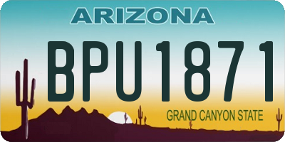 AZ license plate BPU1871