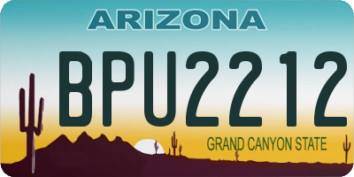 AZ license plate BPU2212