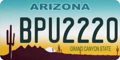AZ license plate BPU2220