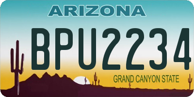 AZ license plate BPU2234