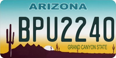 AZ license plate BPU2240