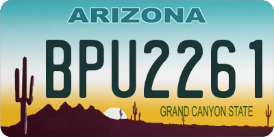 AZ license plate BPU2261
