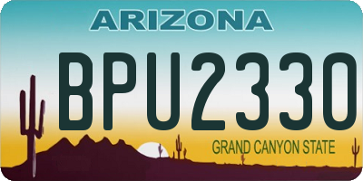 AZ license plate BPU2330